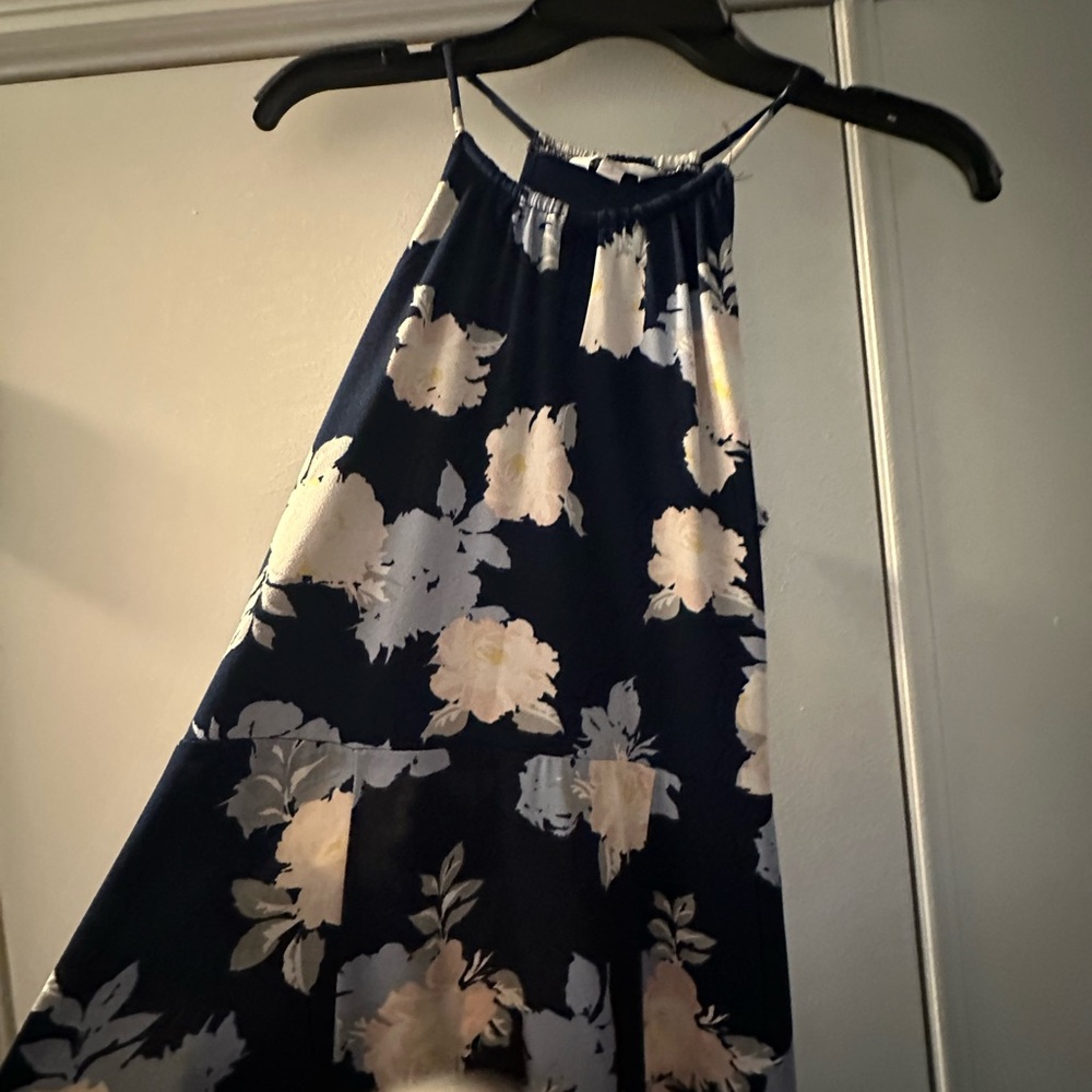 Long navy summer dress